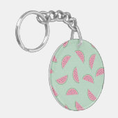 Porte-clés Motif d'éclaboussure de peinture de fruit tropical (Devant gauche)