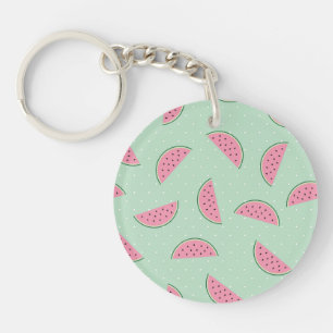 Porte-clés Motif d'éclaboussure de peinture de fruit tropical