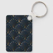 Porte-clés Motif déco bleu et or (Verso)