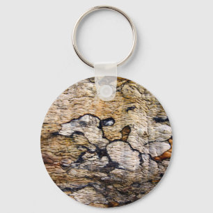 Porte-clés Motif d'écorce d'arbre