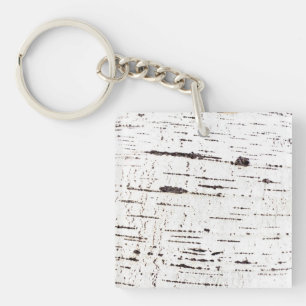 Porte-clés Motif d'écorce de bouleau