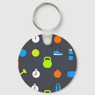 Porte-clés Motif d'entraînement d'équipement de fitness