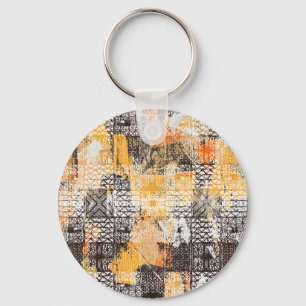 Porte-clés Motif déprimé de la tribu Boho géométrique