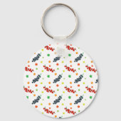 Porte-clés Motif Des Berries, Berry, Blueberry, Fruit (Recto)