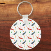 Porte-clés Motif Des Berries, Berry, Blueberry, Fruit (Recto)