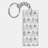 Porte-clés Motif des boutons de chien (Devant gauche)