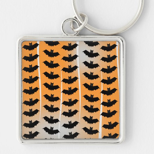 Porte-clés Motif des chauves-souris d'Halloween (Devant)