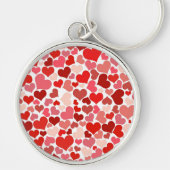 Porte-clés Motif Des Coeurs, Coeurs Rouges, Amour (Devant)