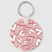 Porte-clés Motif des Coeurs épars (Recto)