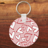Porte-clés Motif des Coeurs épars (Recto)
