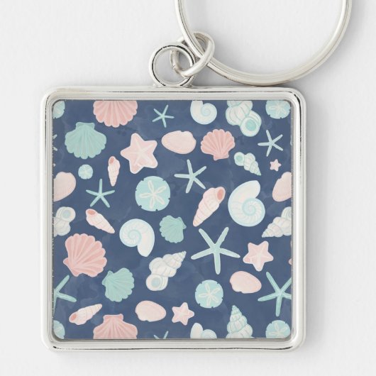 Porte-clés motif des coquillages (Devant)