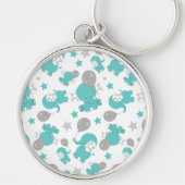 Porte-clés Motif Des Eléphants Bleus, Eléphants Mignons, Étoi (Devant)