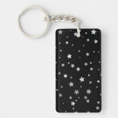 Porte-clés Motif des étoiles d'argent mignonnes | Toute coule (Devant)