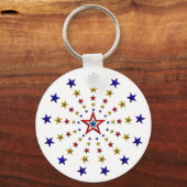 Porte-clés Motif des étoiles patriotiques (Recto)