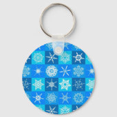 Porte-clés Motif des flocons bleus (Verso)