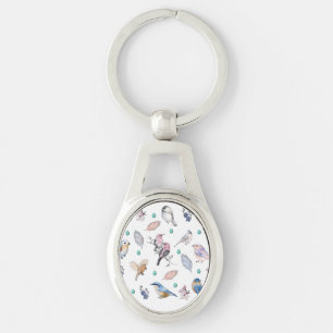 Porte-clés Motif des oiseaux de printemps