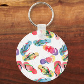 Porte-clés Motif des tongs de plage d'été (Verso)