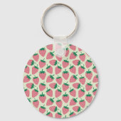 Porte-clés Motif d'été fraise rose (Recto)