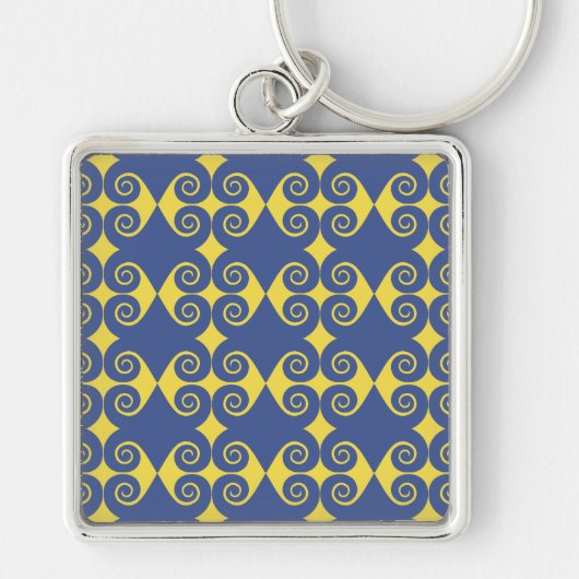 Porte-clés Motif Diamant Bouclé (Devant)