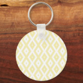 Porte-clés Motif diamant jaune pâle et blanc (Recto)