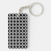 Porte-clés Motif Diamant noir et blanc (Dos)
