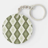 Porte-clés Motif diamant vert olive (Dos)