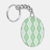 Porte-clés Motif diamant vert pomme (Devant gauche)