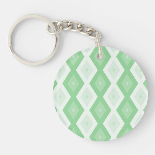 Porte-clés Motif diamant vert pomme (Devant)