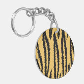 Porte-clés Motif d'impression de tigre. Orange et noir (Devant gauche)