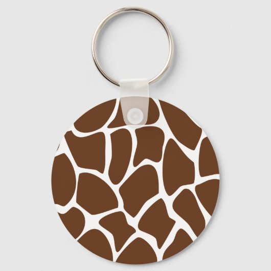 Porte-clés Motif d'impression Giraffe en Brown foncé. (Recto)
