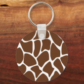 Porte-clés Motif d'impression Giraffe en Brown foncé. (Recto)