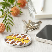 Porte-clés Motif D'Ours, Mignons Ours, Citrouille, Votre Nom (Côté)