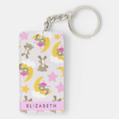 Porte-clés Motif D'Ours, Nounours, Étoiles, Votre Nom (Dos)