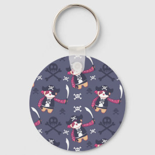Porte-clés Motif d'ours panda pirate mignon