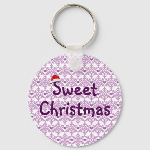 Porte-clés Motif doux de flocon de neige de Noël