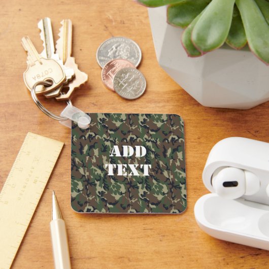 Porte-clés Motif du camouflage vert militaire (Bureau)