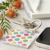 Porte-clés Motif Émoticône Sourire (Devant Droit)
