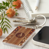 Porte-clés Motif en bois (Devant droit)