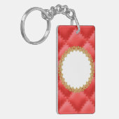 Porte-clés Motif en cuir rouge moderne (Devant gauche)