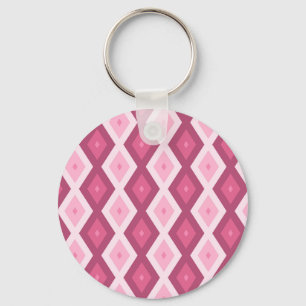 Porte-clés Motif en diamant rose
