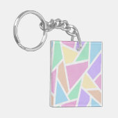 Porte-clés Motif en mosaïque arc-en-ciel Pastel (Devant gauche)