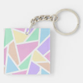 Porte-clés Motif en mosaïque arc-en-ciel Pastel (Dos)