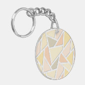 Porte-clés Motif en mosaïque jaune citron (Devant gauche)