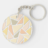 Porte-clés Motif en mosaïque jaune citron (Dos)