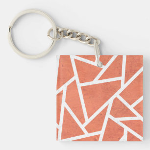 Porte-clés Motif en mosaïque orange mandarin