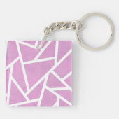 Porte-clés Motif en mosaïque rose et blanc (Dos)