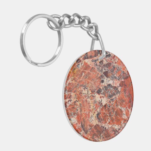Porte-clés Motif en pierre orange Jasper (Devant gauche)