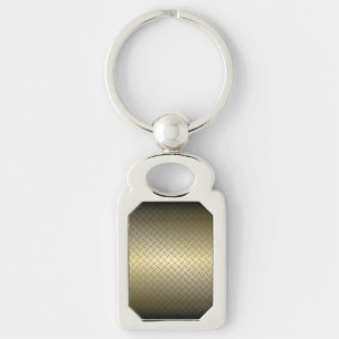 Porte-clés Motif en plaque de diamant avec fondu noir à or