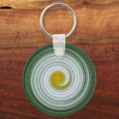 Porte-clés Motif en spirale blanc, jaune, vert (Recto)