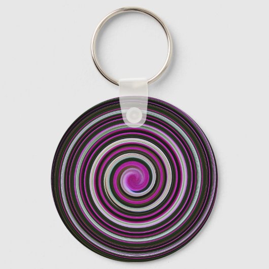 Porte-clés Motif en spirale violette (Recto)